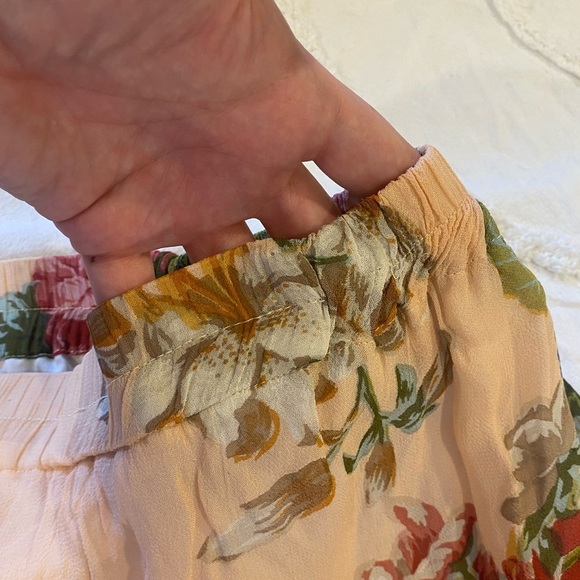 Vintage Flowers 100% Rayon MIDI Lined Skirt - Picture 4 of 13